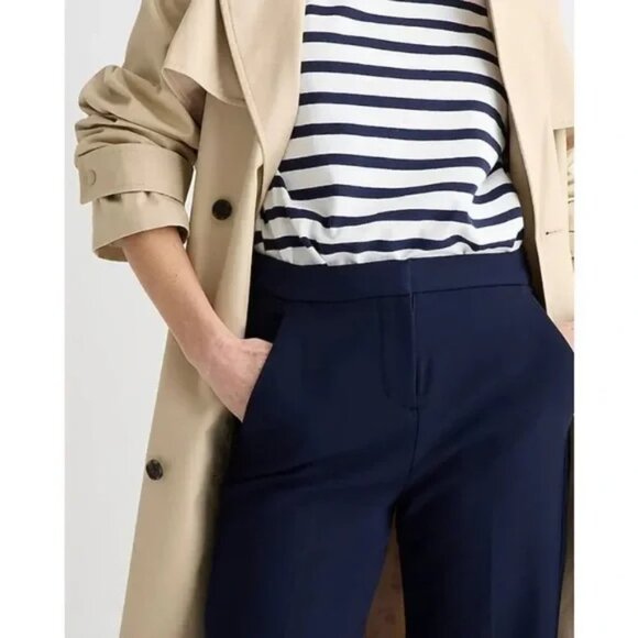 J Crew Kate Pants Straight Leg Stretch Navy Blue Business Career BK251 size 10 - Picture 11 of 11